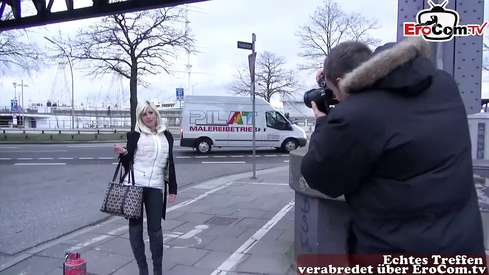 ARROGANT GERMAN BLONDE IS CONVINCED TO HAVE SEX WHEN FLIRTING