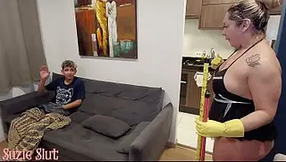 Maid gives her tasty ass to the boss's son (FULL VIDEO ON RED)