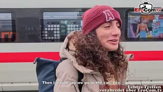 German Squirt Teen Picked up at Train Station and Fucked at Erocom Date