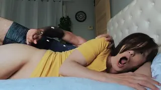 Stepdaughter WHY DO YOU TEST ME??? Stepdad Left me Creampied and FULL of CUM