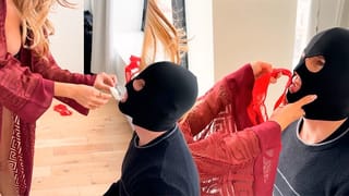 Virgin sub Cleans up Goddess's Room after Night with her Alphas