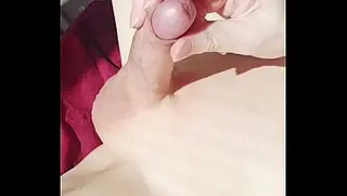 Hekate jerks off her dick