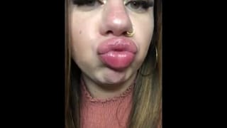 Full Face Lip Sniffing