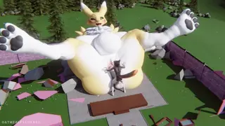 Renamon and Aak having Fun