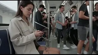 I don't know how it happened, but a stranger fucked me in the Metro! I started sucking him off myself! [AI]