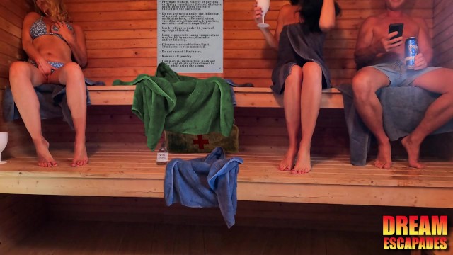 Horny MILFs in the Hotel Sauna - Dreamescapades