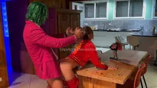 HALLOWEEN PARTY - HARLEY QUINN Gets her little Pussy Fucked by the JOKER - CREAMPIE