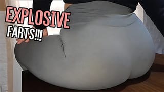 Carla Ripping EXPLOSIVE Farts on Hard Wooden Table!