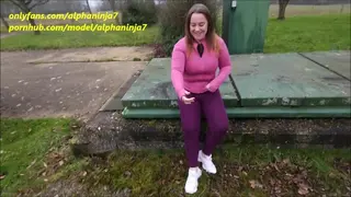 Fuck Cum Piss on Me, Wet myself in Public Park
