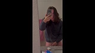 Hot Asian Chick Masturbating in the Mirror
