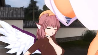 Mamizou's Employee of the Month (Same-Size Vore)