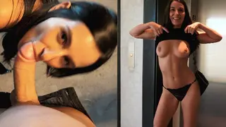 Hot Couple Quickie, Big Cock Small Pussy, Cum in Mouth
