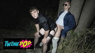 TWINKPOP - a Piss in the Woods Turns into a Wild Fuck with Tom Bacan and Jakob De Lung - Pornhub Gay