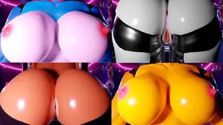 FNAF Screamers SloMo Compilation | five Nights in Anime 3D 2
