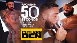 Fucked in 50 Seconds with Cutler and Romeo taking Turns in Brock Banks for Cutler's Den - Pornhub Gay