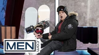 MEN - Jordan Lake gives Maverick Sun a Chairlift Blowjob, then Maverick Cums on Jordan's Goggles - Pornhub Gay