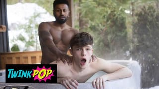 TWINKPOP - Braxton Cruz Gets his Cock Stroked in the Hot Tub, then Fucks a Twink in Doggystyle - Pornhub Gay