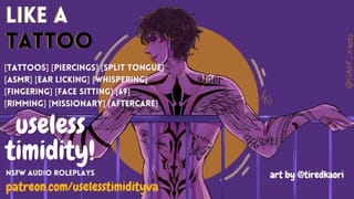 Like a Tattoo [deep Voice] [tattoos] [Split-Tongue] | Male Moaning | Audio Roleplay for Women [M4F]