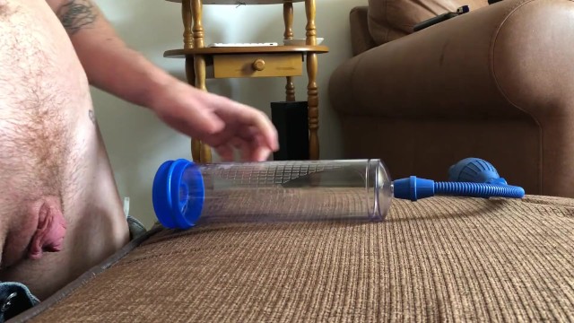 Desperately Humping and Fucking my Penis Pump and Moaning FTM Huge Clit