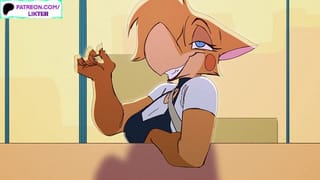 BIG BOOBS FURRY HENTAI STORY CAFE TIME - ANIMATED CARTOON FURRY
