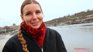 Cum inside a Girl with a European Braided Hairstyle