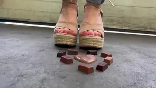Wedges Stepping on Chocolate 😈 Trailer/preview. JuliaApril @ Onlyfans