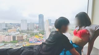 【個人撮影】記念日の日に景色の綺麗なホテルで熱く激しい中出しSEXをする素人カップル♡／Japanese Amateur Hentai ／日本人／パイパン／色白／美少女