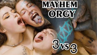 POV Mayhem Pornstars Wild 3 on 3 Orgy POV, ATM, CUMSHOT, DP
