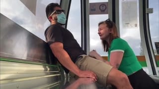 Blowjob in Metro Cable Medellin with a Gringa