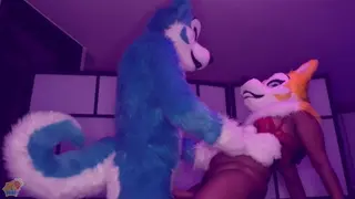 Fucking my Short Furry Girlfriend on the Couch 💦
