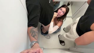I Fuck my Girlfriend in the Elevator and a Neighbor Catches us - Rossa Vax