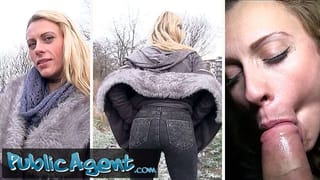 I Warm my Big Dick inside her Warm Moist Pussy - Public Agent
