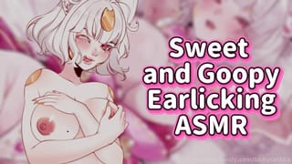 Your Cute Girlfriend Loves you and gives you Sweet Ear Licking ASMR
