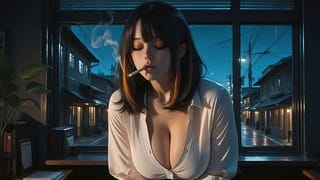 Wet Neon Rain Slut Drenched & Fucked in the City Lights