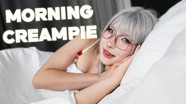 Petite Asian Braces Girl Morning Creampie – Real Homemade Sex