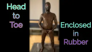 Covered Head to Toe in Rubber - Wearing Black Transparent Latex Total Enclosure Suit - Pornhub Gay