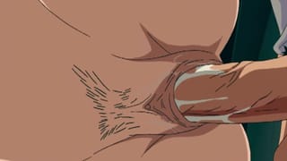 Girl Masturbates and Swallows Neighbor's Cock with her Hairy Pussy