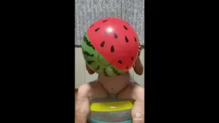 Blowing up Inflatable - Beachball Blow to Burst - Pornhub Gay