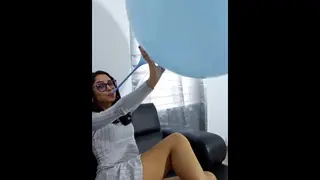 LIVE - Blow up Lots of Balloons and Ride a 24-inch Bike (full Video on C4S / MV / OF / Membersite)
