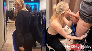 Quick Blowjob in the Dressing Room - MyDirtyHobby
