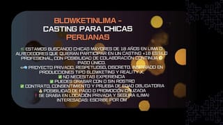Are you Peruvian and want to make +18 Content? this Casting in Lima is for you