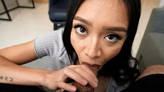 Petite Asian Teen Jade Kimiko Dinner and POV Fuck