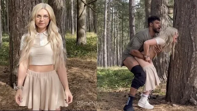 Creampie in the Forest • Pounding a Cutie until Her Legs Shake