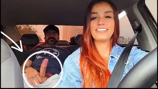 Redhead Rideshare Driver Catches Passenger Masturbating from Behind!