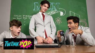TWINKPOP - College Class Turns into a Dick-Measuring Contest and then a Hot Group Sex - Pornhub Gay