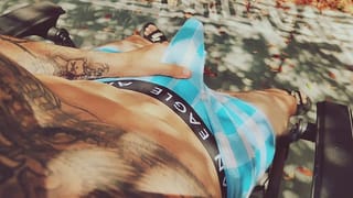 Outside Blow Job on Patio with Moaning Cumshot
