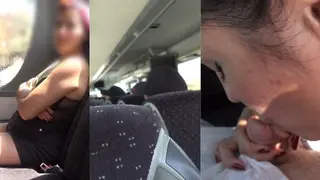RISKY i'm SUCKING my STEPBROTHER's COCK on a PUBLIC Bus and a REAL COUPLE CAUGHT US ~ Real Amateur