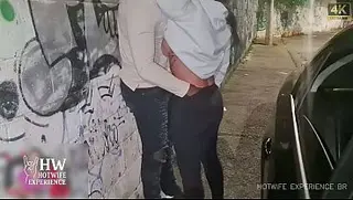 Humiliation porn video – Fucking a stranger on the street - My cuckold filming me getting fucked by a BBC COMPLETE ON RED