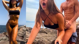 Famous Influencer (she’s Engaged) Gets Fucked in the Ass behind a Rock in Sardinia