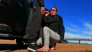 Side Bodyscissors porn video – EXTREME Public Sex on the Side of the Road CAUGHT